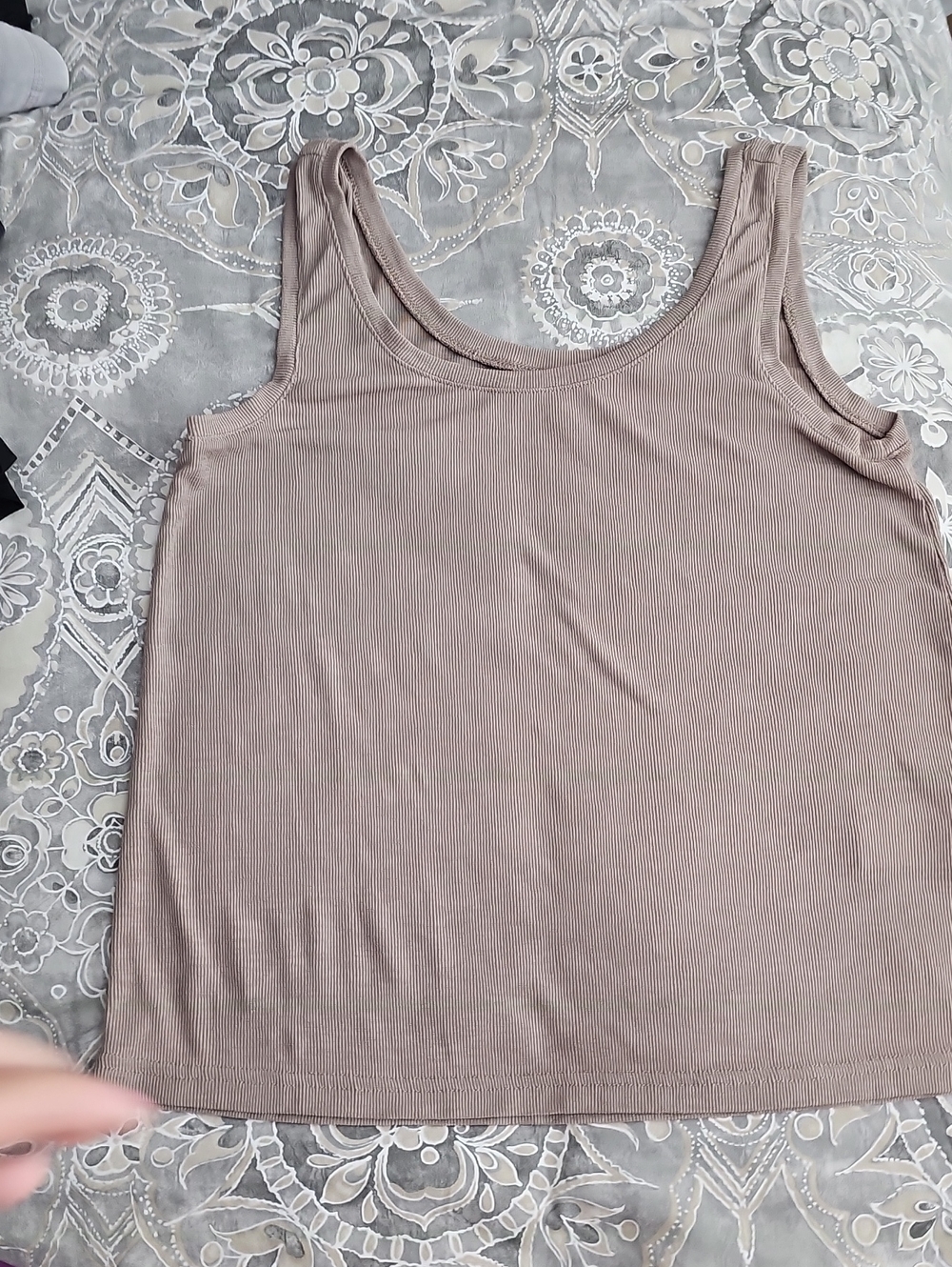 Madewell Women’s Ribbed Scoop Tank - Taupe Brown